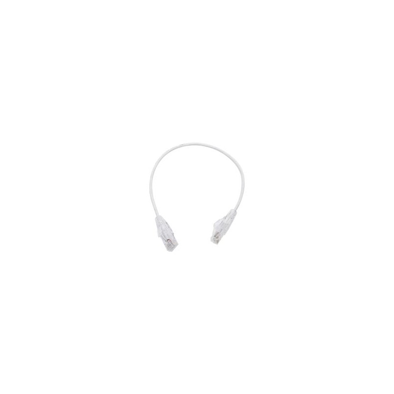 Cable De Parcheo Slim Utp Cat6  30 Cm Blanco Diámetro Reducido (28 Awg)