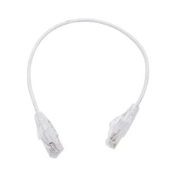 Cable De Parcheo Slim Utp Cat6  30 Cm Blanco Diámetro Reducido (28 Awg)