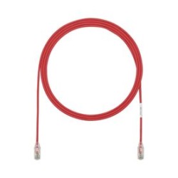 Cable De Parcheo Tx6 Utp Cat6 Diámetro Reducido (28awg) Color Rojo 7ft