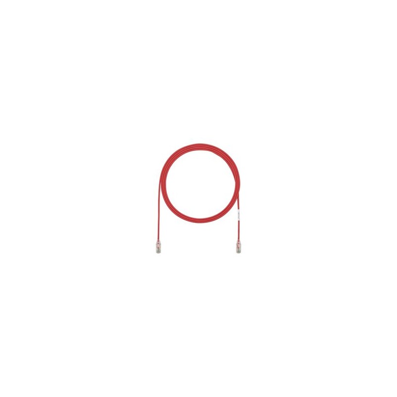 Cable De Parcheo Tx6 Utp Cat6 Diámetro Reducido (28awg) Color Rojo 7ft