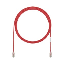 Cable De Parcheo Tx6 Utp Cat6 Diámetro Reducido (28awg) Color Rojo 7ft