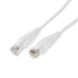 Cable De Parcheo Slim Utp Cat6a  10 M Blanco Diámetro Reducido (28 Awg)