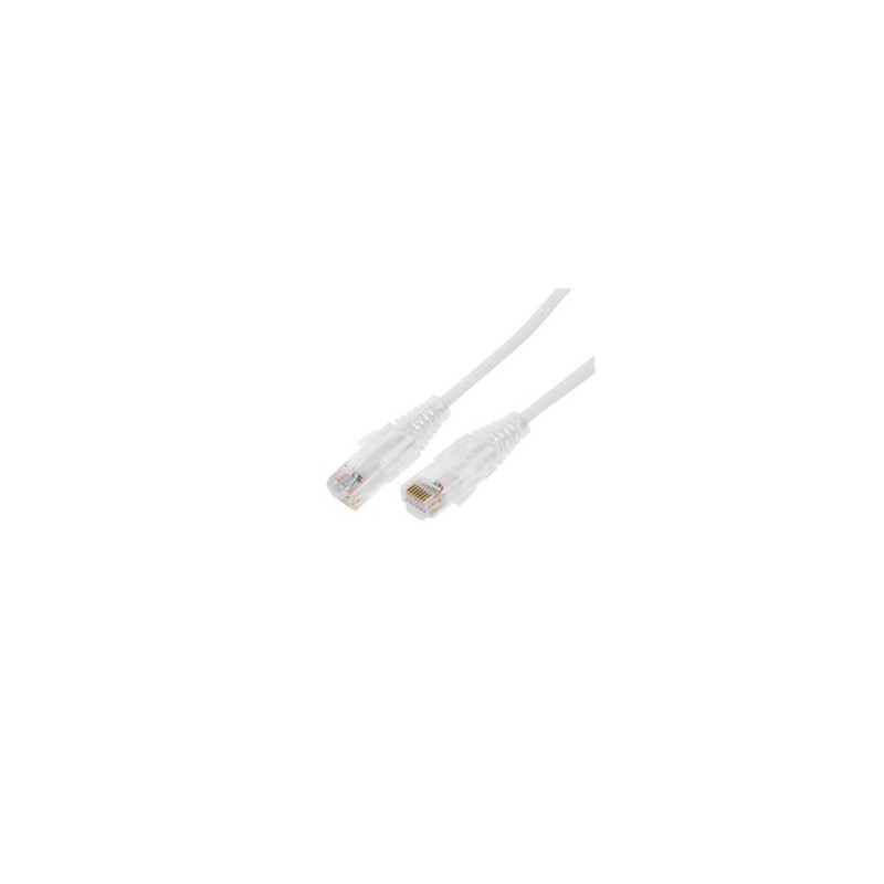 Cable De Parcheo Slim Utp Cat6a  10 M Blanco Diámetro Reducido (28 Awg)