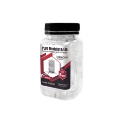 Bote Con 100 Piezas De Plug Modular Rj45 Cat5e Blindado Chapado De Oro A 30 Micras Para Durabilidad Extrema Con Pin De Tierra