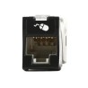 Jack Ultramax Cat5e Utp Montaje Hibrido En Placa De Pared (plano Y Angulado) Color Negro Punch Down