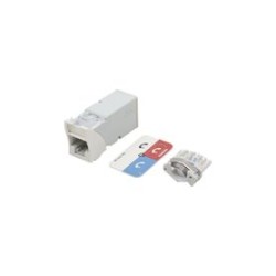 Jack Zmax Cat6a Utp Montaje Hibrido En Placa De Pared (plano Y Angulado) Color Blanco Versión Bulk (sin Empaque Individual)