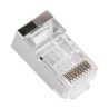 Bote Con 100 Piezas De Plug Modular Rj45 Cat6 Blindado Chapado De Oro A 30 Micras Para Durabilidad Extrema Sin Pin De Tierra