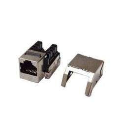 Módulo Jack Keystone Cat5e Con Terminación 110 (punchdown) Blindado (stp)  Metal