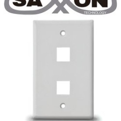 Saxxon A1752a  Placa De Pared / Vertical / 2 Puertos Tipo Keystone / Color Blanco