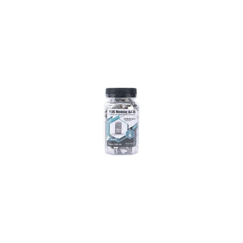 Bote Con 100 Piezas De Plug Modular Rj45 Cat6 Blindado Con Pin De Tierra Chapado De Oro A 30 Micras Para Durabilidad Extrema