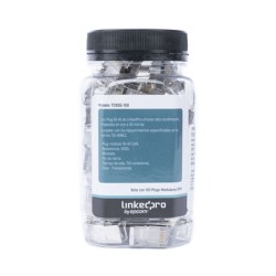 Bote Con 100 Piezas De Plug Modular Rj45 Cat6 Blindado Con Pin De Tierra Chapado De Oro A 30 Micras Para Durabilidad Extrema