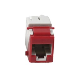 Jack Ultramax Cat5e Utp Tipo Keystone Color Rojo Punch Down