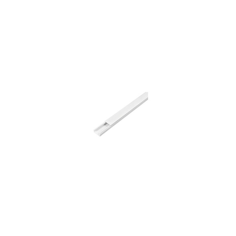 Sbe Tech Sbe1221  Canaleta Plástica / Pvc / Una Via / Alto 1.2 Cm Ancho 2.1 Cm Largo 2 Metros