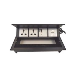 Caja Horizontal Tipo Hub Para Escritorio Color Negro Con 1 Puerto Hdmi Hembrahembra 1 Puerto Rj45 Cat6  2 Puertos Usb (solo Carg