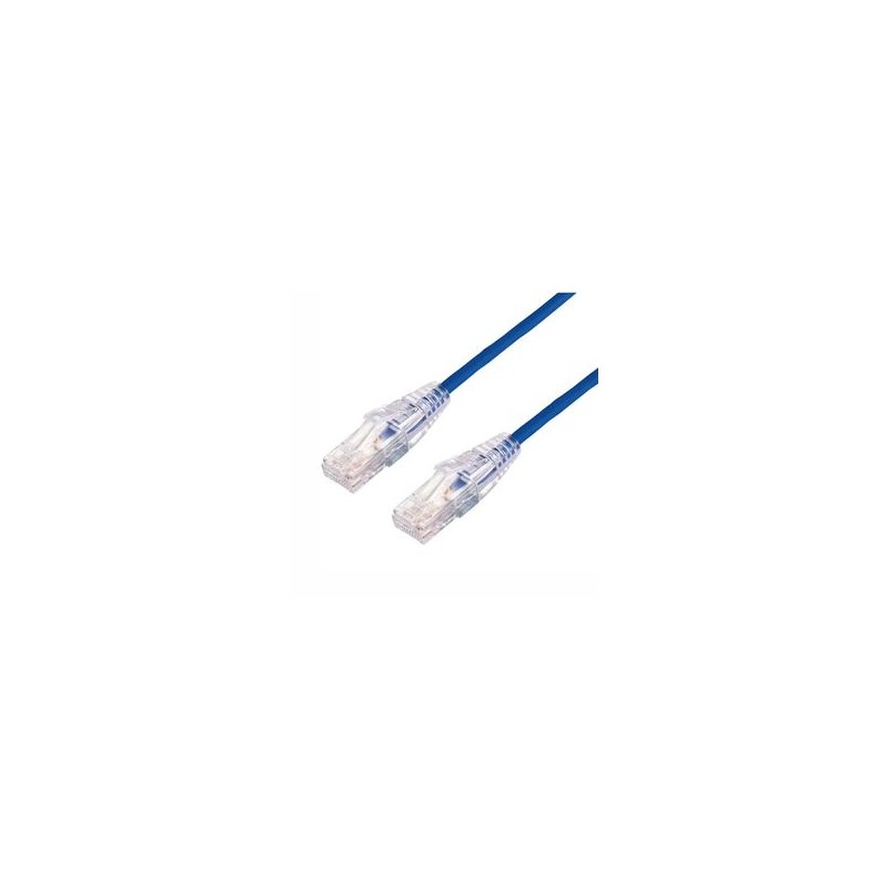 Cable De Parcheo Slim Utp Cat6a  2 M Azul Diámetro Reducido (28 Awg)