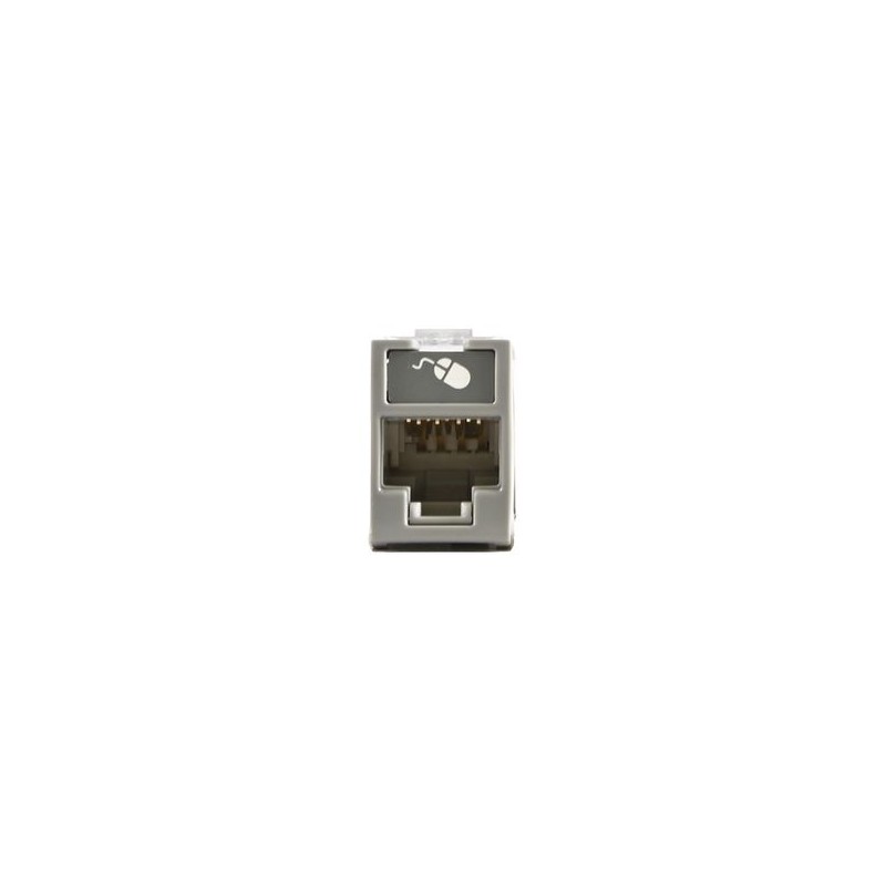 Jack Ultramax Cat6a Utp Montaje Hibrido En Placa De Pared (plano Y Angulado) Color Gris Punch Down