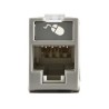 Jack Ultramax Cat6a Utp Montaje Hibrido En Placa De Pared (plano Y Angulado) Color Gris Punch Down