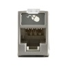 Jack Ultramax Cat6a Utp Montaje Hibrido En Placa De Pared (plano Y Angulado) Color Gris Punch Down