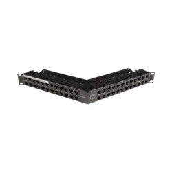 Patch Panel Zmax De 48 Puertos Blindado Precargado Con Jacks Categoria 6a  Angulado 1ur