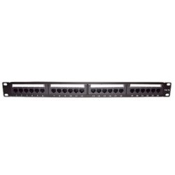 Panel De Parcheo De Impacto (110) Utp De 24 Puertos Cat5e 19in Con Barra Para Organizar Cable