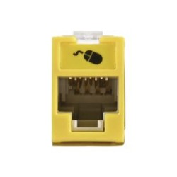 Jack Ultramax Cat6a Utp Montaje Hibrido En Placa De Pared (plano Y Angulado) Color Amarillo Punch Down