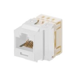 Conector Jack Estilo 110 (de Impacto) Tipo Keystone Categoria 5e De 8 Posiciones Y 8 Cables Color Marfil