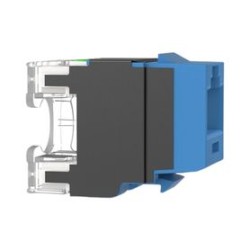 Conector Jack Estilo 110 (de Impacto) Tipo Keystone Categoria 6a De 8 Posiciones Y 8 Cables Color Azul
