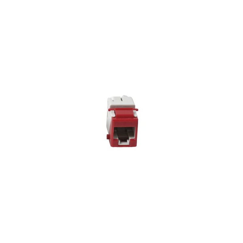 Jack Ultramax Cat6a Utp Tipo Keystone Color Rojo Punch Down