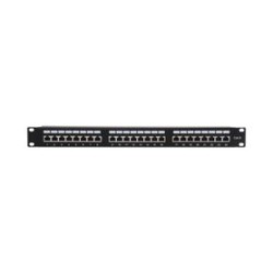 Panel De Parcheo De Impacto (110) Blindado (stp) De 24 Puertos Cat6 19in