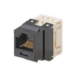 Conector Jack Estilo 110 (de Impacto) Tipo Keystone Categoria 5e De 8 Posiciones Y 8 Cables Color Negro