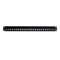 Patch Panel Utp Zmax De 24 Puertos Precargado Con Jacks Categoria 6 Plano 1ur