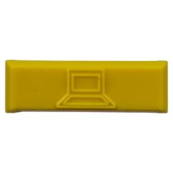 Paquete De 100 Iconos De Datos De Instalación A Presión Para Jacks Minicom De Panduit De Plástico Color Amarillo