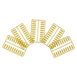 Paquete De 100 Iconos De Datos De Instalación A Presión Para Jacks Minicom De Panduit De Plástico Color Amarillo