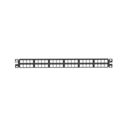 Panel De Parcheo Modular De Alta Densidad Keystone (sin Conectores) Identificación Con Etiqueta Adhesiva De 48 Puertos En 1 Ur