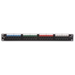 Patch Panel Utp Hd6 De 24 Puertos Precargado Con Jacks Categoria 6 Plano 1ur