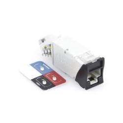 Jack Zmax Cat6a Blindado Montaje Hibrido En Placa De Pared (plano Y Angulado) Color Negro
