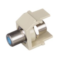 Módulo Acoplador Coaxial Tipo F Keystone De 75 Ohms 3.0 Ghz Color Marfil