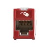 Jack Ultramax Cat5e Utp Montaje Hibrido En Placa De Pared (plano Y Angulado) Color Rojo Punch Down