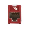 Jack Ultramax Cat5e Utp Montaje Hibrido En Placa De Pared (plano Y Angulado) Color Rojo Punch Down