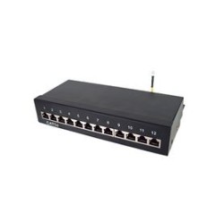 Panel De Parcheo De Impacto (110) Blindado (stp) De 12 Puertos Cat5e 10in