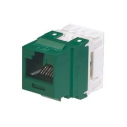 Conector Jack Estilo 110 (de Impacto) Tipo Keystone Categoria 6 De 8 Posiciones Y 8 Cables Color Verde