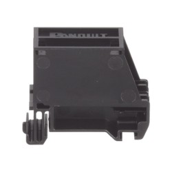 Adaptador De 1 Puerto Para Conectores Tipo Minicom Blindado Montaje En Riel Din Estándar De 35mm Color Negro