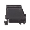 Adaptador De 1 Puerto Para Conectores Tipo Minicom Blindado Montaje En Riel Din Estándar De 35mm Color Negro