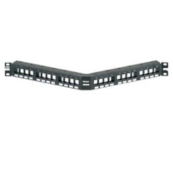 Panel De Parcheo Modular Keystone (sin Conectores) Angulado De 24 Puertos 1ur
