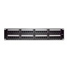 Panel De Parcheo De Impacto (110) Utp De 48 Puertos Cat5e 19in 2u Con Barra Para Organizar Cable
