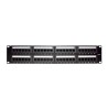 Panel De Parcheo De Impacto (110) Utp De 48 Puertos Cat5e 19in 2u Con Barra Para Organizar Cable