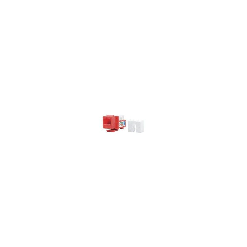 Módulo Jack Keystone Cat5e Con Terminación 110 (punchdown) Para Faceplate  Color Rojo
