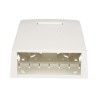 Caja De Montaje En Superficie Con Accesorio Para Resguardo De Fibra Óptica Para 12 Módulos Minicom Color Blanco Mate