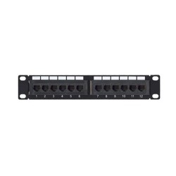 Panel De Parcheo De Impacto (110) Utp De 12 Puertos Cat6 10in
