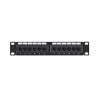 Panel De Parcheo De Impacto (110) Utp De 12 Puertos Cat6 10in